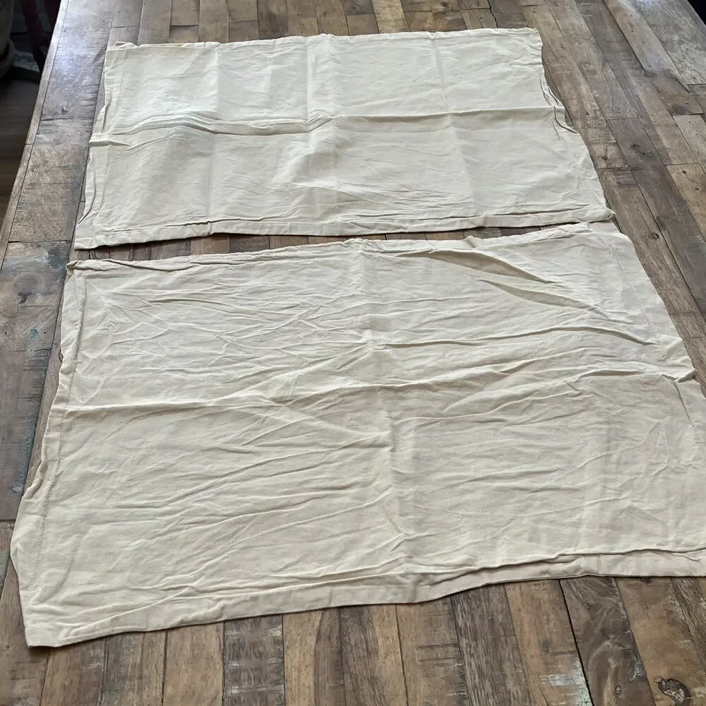 FRYE Set of 2 Standard Pillowcases Cotton Linen Blend